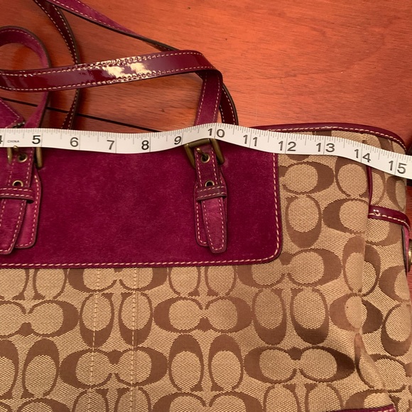 COACH Bag with Suede Trim - Picture 7 of 8